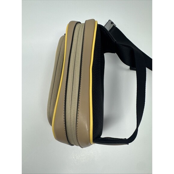 MICHAEL KORS Cooper Graphic Logo Sling Pack Yellow Brown NICE - Picture 7 of 12